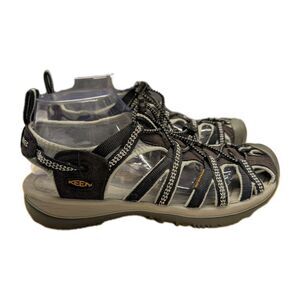 Keen Whisper Sandals Women's Size 11 Outdoor Waterproof Durable Black Grey EUC